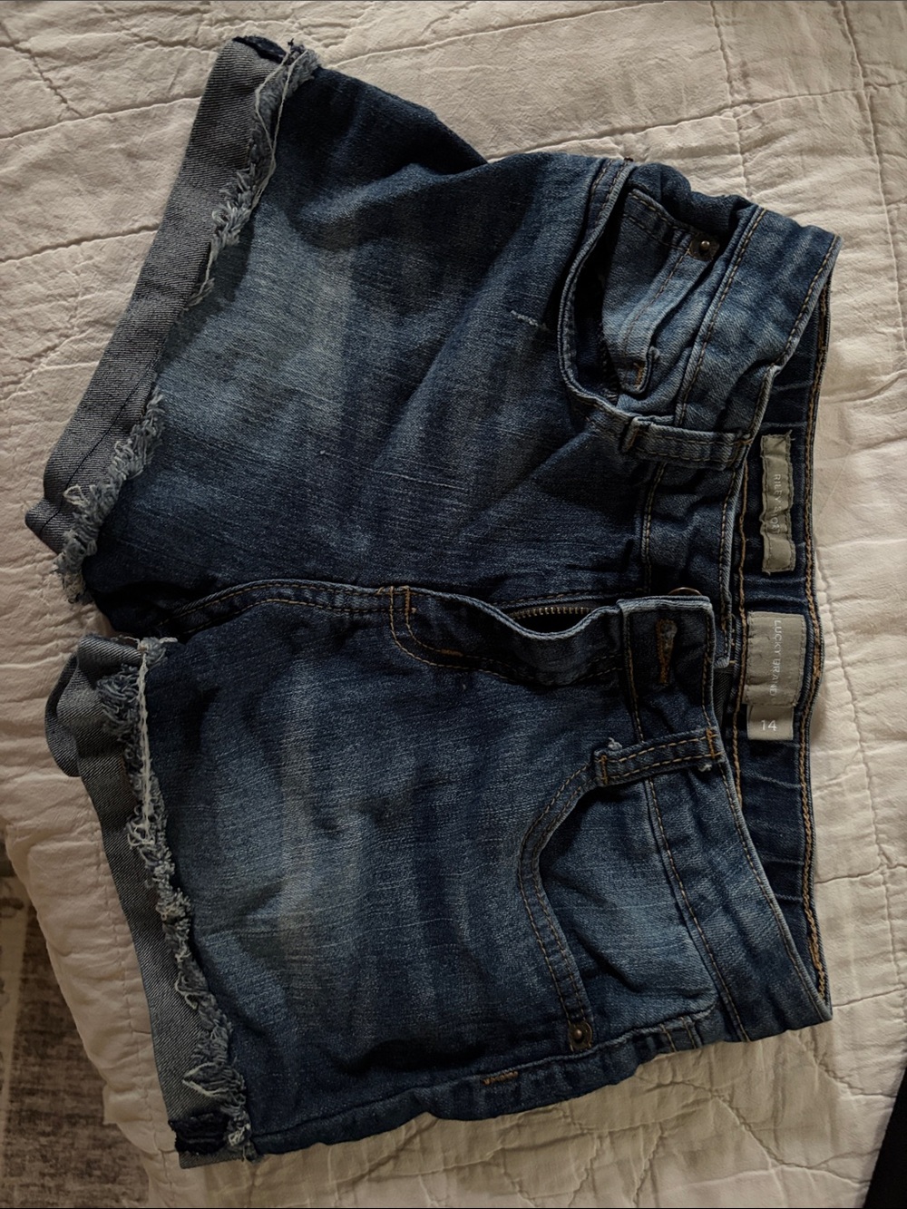 Lucky Brand Dark Blue Denim Cutoff Shorts